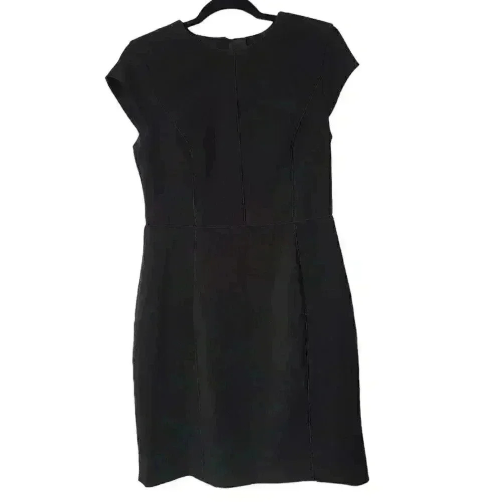 H&M Black Dress With Cap Sleeves/Size 10